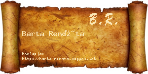 Barta Renáta névjegykártya